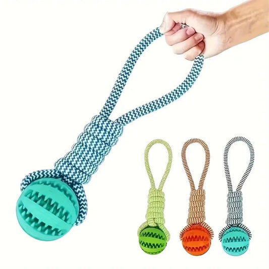Pet Chew Toy Ball 12-Pack - Braided Rope Dog Toys, Dental Cleaning, Treat Dispenser, Fetch & Tug Play, for Small/Medium Dogs (As