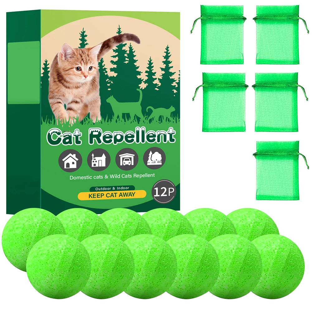 12Pcs Cat Repellent Natural Peppermint Oil Cat Deterrent To Keep Feral Cats Stray Dogs Out of Yard
