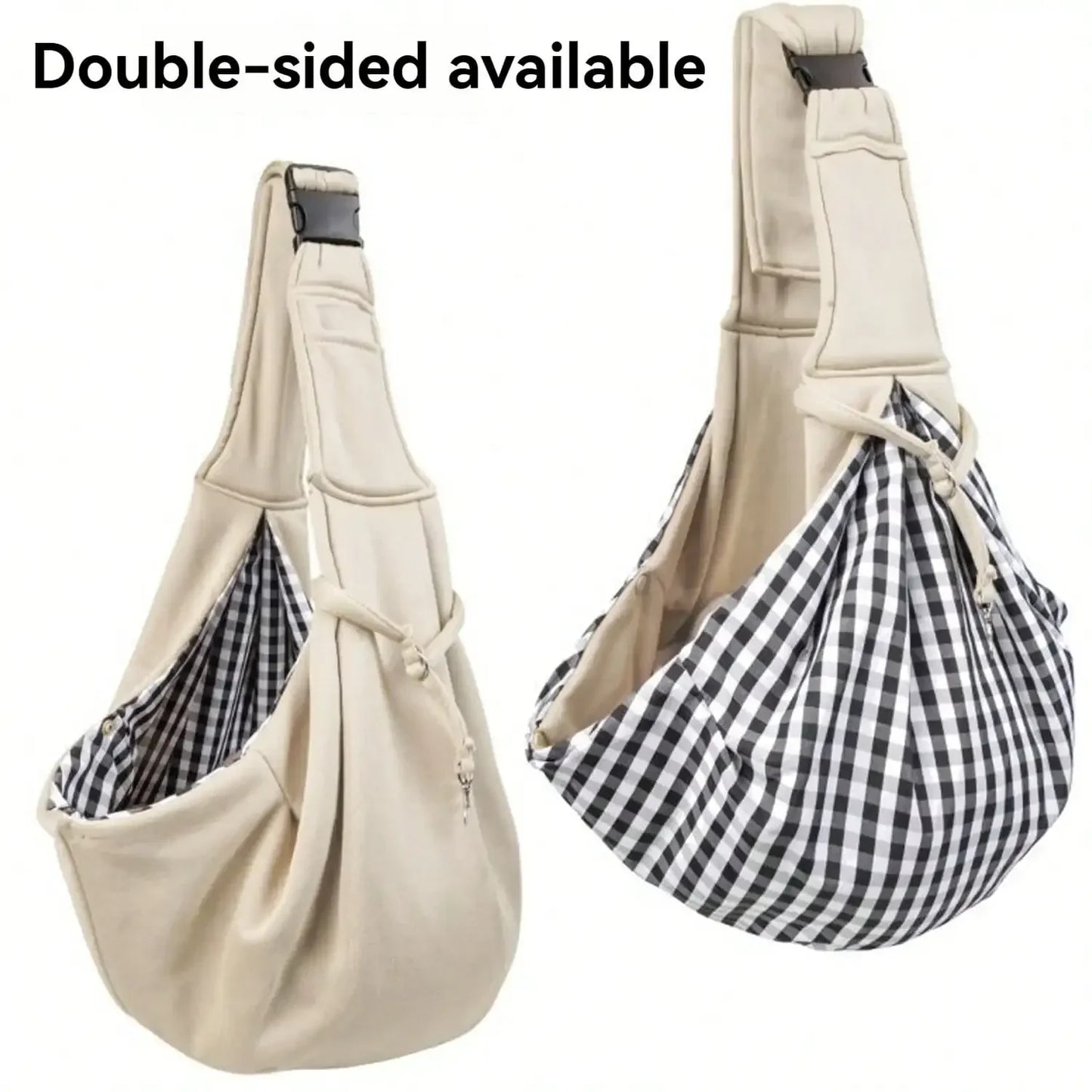 Pet Dog Sling Carrier Breathable Travel Safe Sling Bag Carrier For Dogs Cats,Beige, Grey, Black