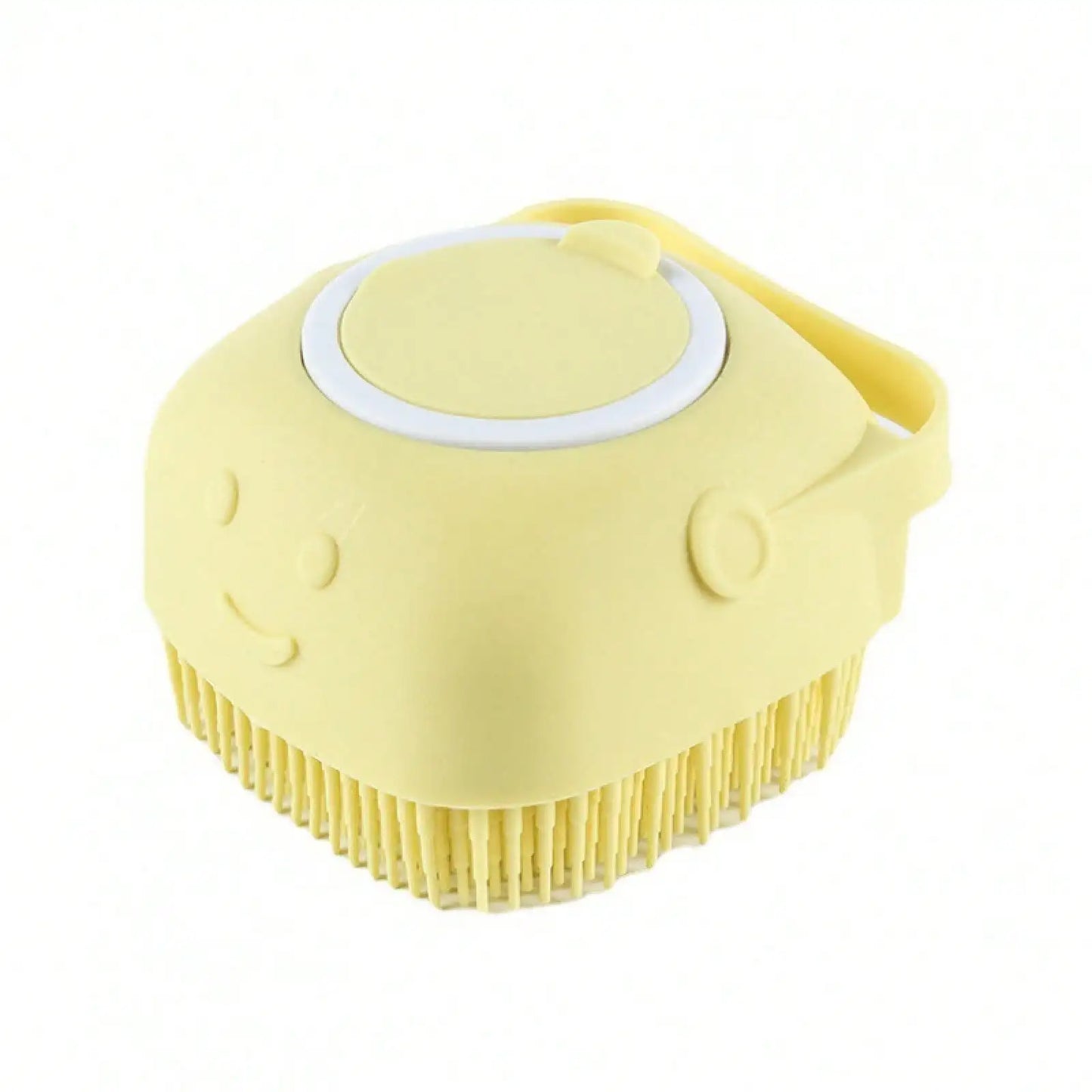 Dog Silicone Bath Brush, Soft Massage Brush for Pets,Shower Gel Fillable Scrub & Bathing Tool, Gentle Hair Brush for Dogs & Cats
