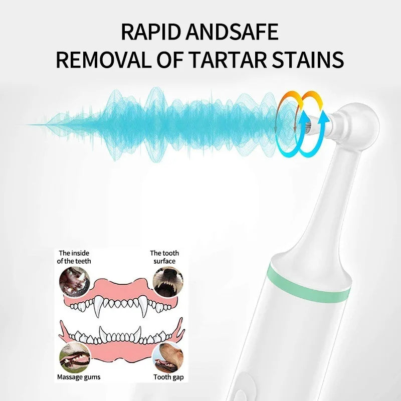 Dog Tartar Cleaner Rechargeable Pet Electric Toothbrush Professional Teeth Polisher Cat Grooming Tools Oral Hygiene Device