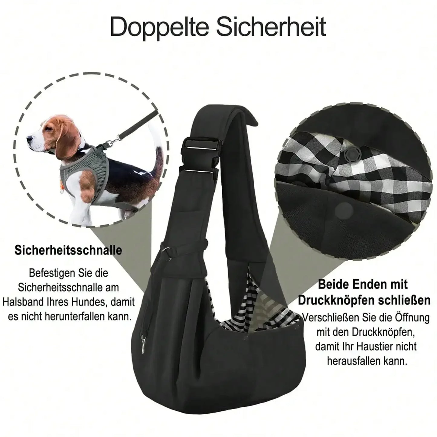 Pet Dog Sling Carrier Breathable Travel Safe Sling Bag Carrier For Dogs Cats,Beige, Grey, Black