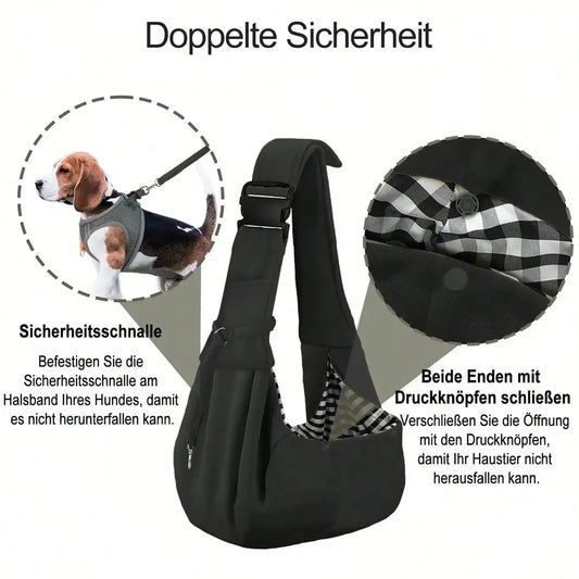 Pet Dog Sling Carrier Breathable Travel Safe Sling Bag Carrier For Dogs Cats,Beige, Grey, Black