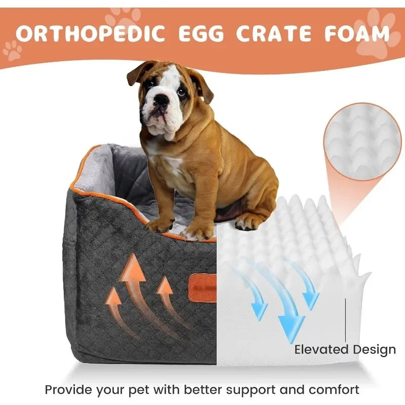 Tool Memory Foam Booster Dog Car Seat with Washable Removable Cover, Anti-Slip Sturdy Dog Booster Seats Guaranteed Authentic.