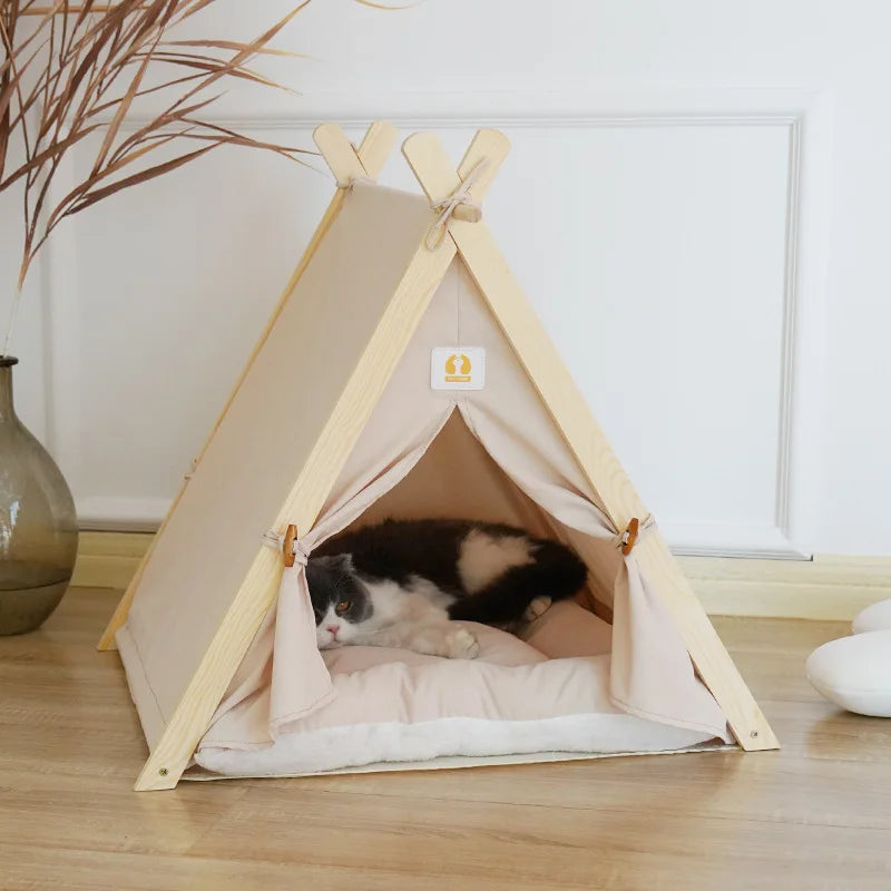 Pet tent, Christmas dog house, cat house, all year round, cat delivery room, pine wood for winter warmth, cat tent