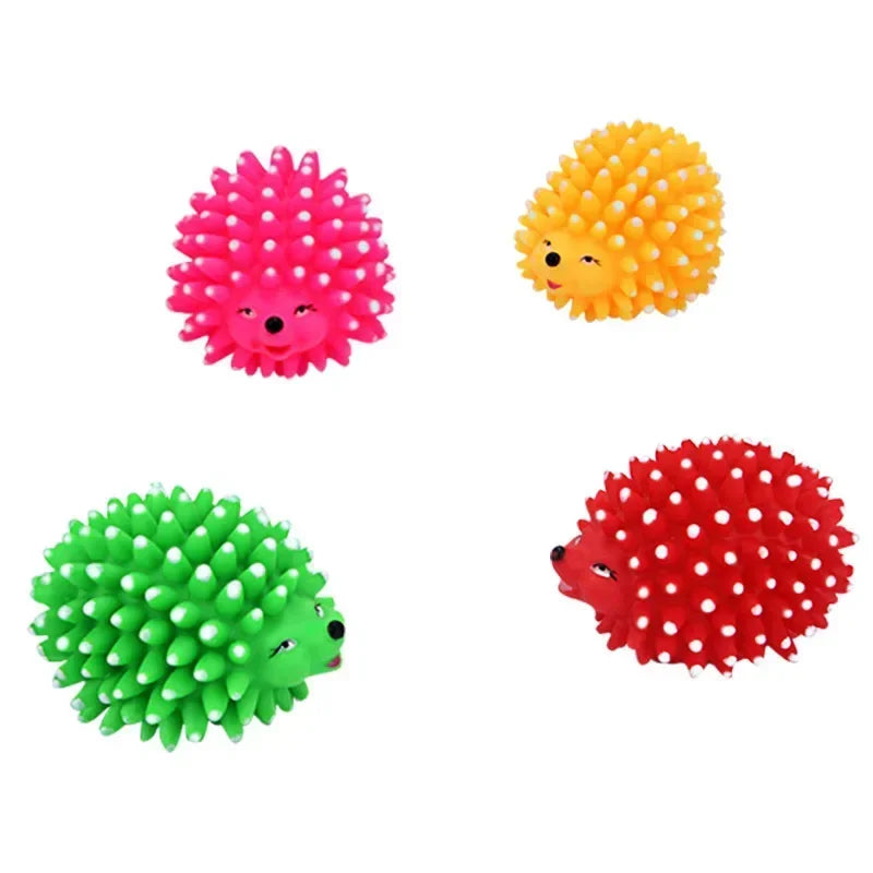 Realistic Hedgehog Soft Squeaky Pet Dog Ball Toys For Small Dogs Rubber Chew Puppy Toy Dog Stuff Dogs Toys Pets Training Dental
