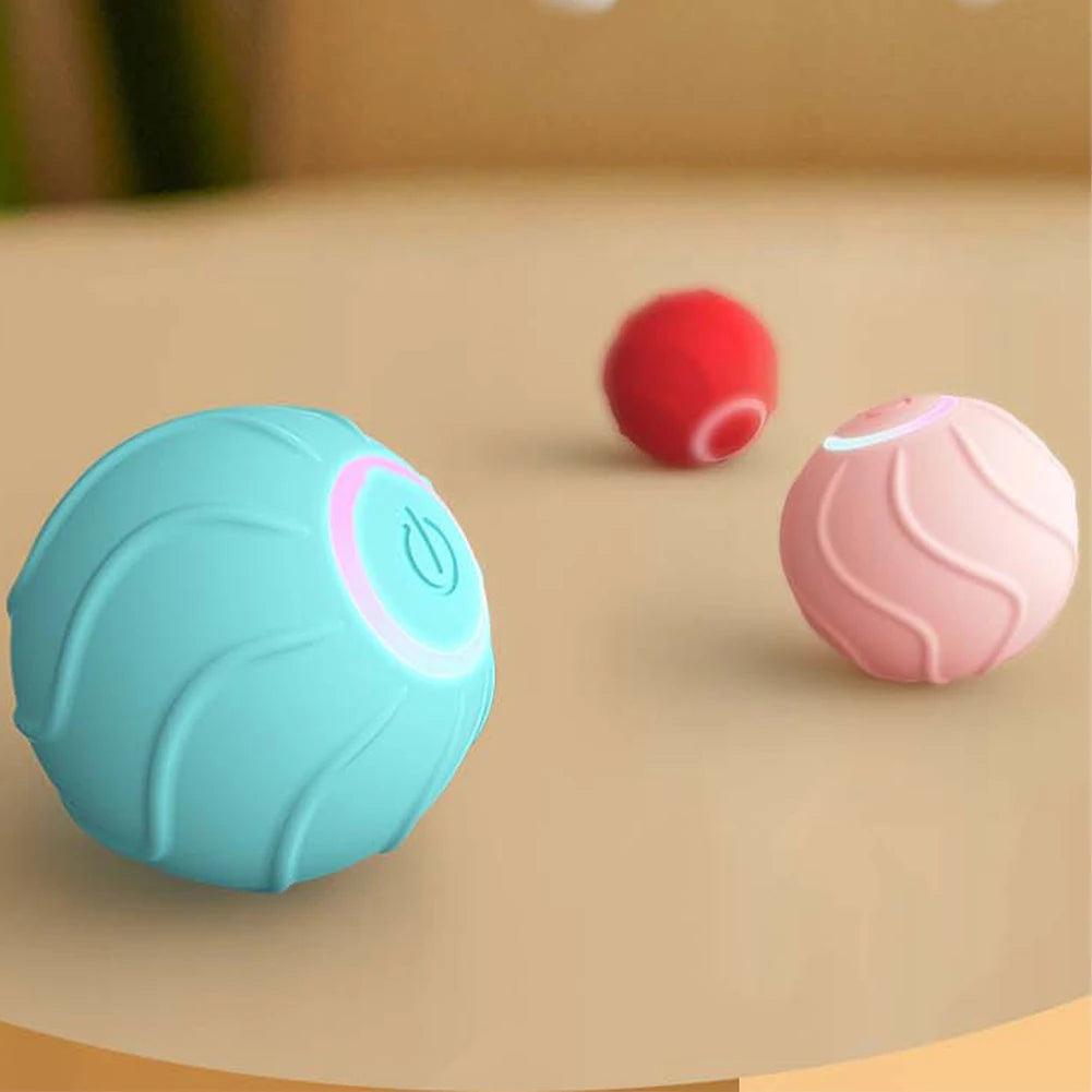 Cat Rolling Ball Obstacle Avoidance Interactive Cat Toy Ball USB Rechargeable Auto Rotating Ball Electric for Cat Indoor