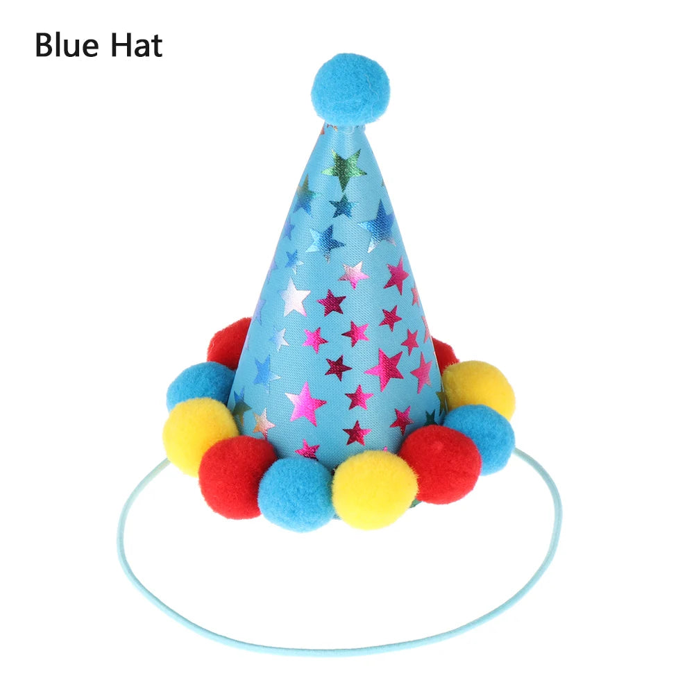 Pet Dogs Cats Birthday Caps/Bibs Sequin Design Headwear Cap Hat Scarf Puppy Costume Christmas Party Bandana Pets Accessories