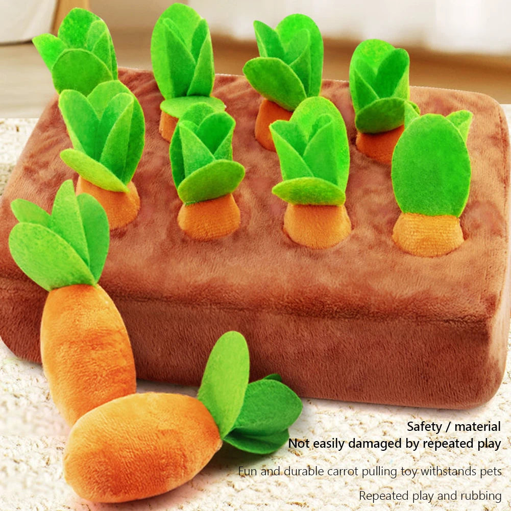 Carrot Snuffle Mat for Dog with 6/8 Carrots Carrot Patch Dog Snuffle Toy Carrots Enrichment Dog Puzzle Toy for Pet Stress Relief