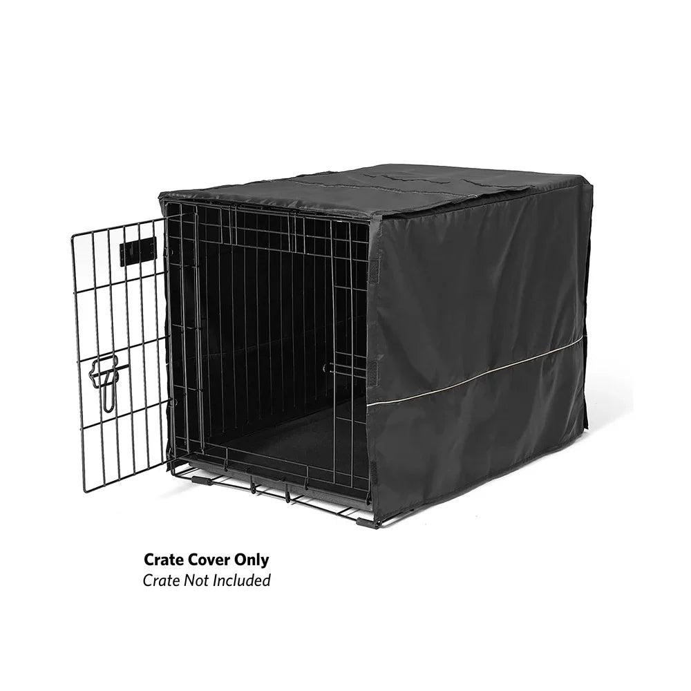 Metal Dog Crate Cover Easy Assembly Ventilation Visibility Privacy Security Compatible with 1 2 3 Door Crates Washer Safe