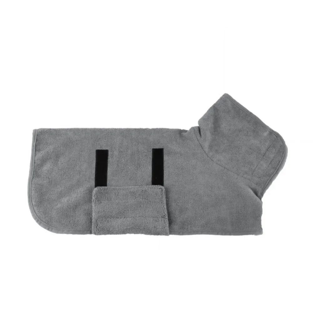Dog Bathrobe Bath Towel Robe Absorbent Soft Towel for Large Medium Small Dog Quick Dry Adjustable Drying Coat Pet Accessories