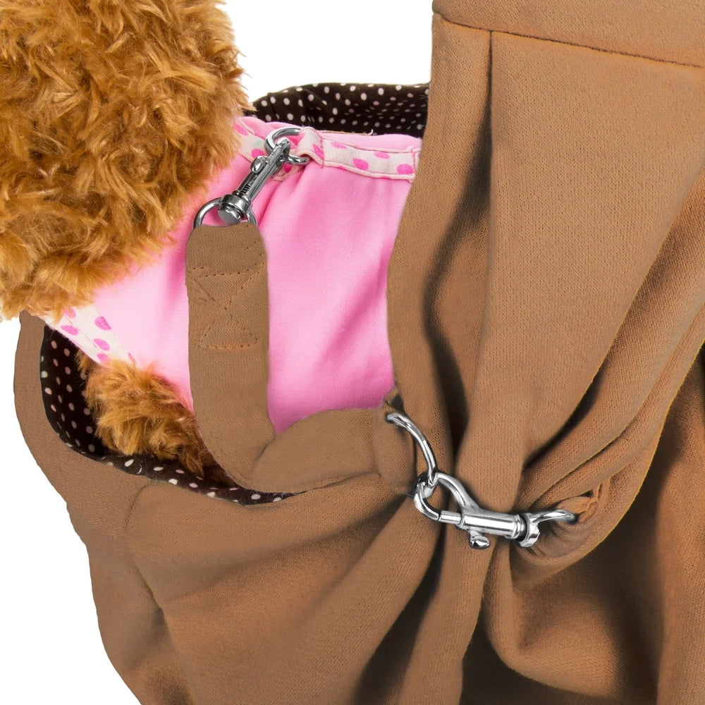 Breathable Dog Cat Sling Carrier Adjustable Strap Pet Backpack Hands-Free Secure Design Small Animals
