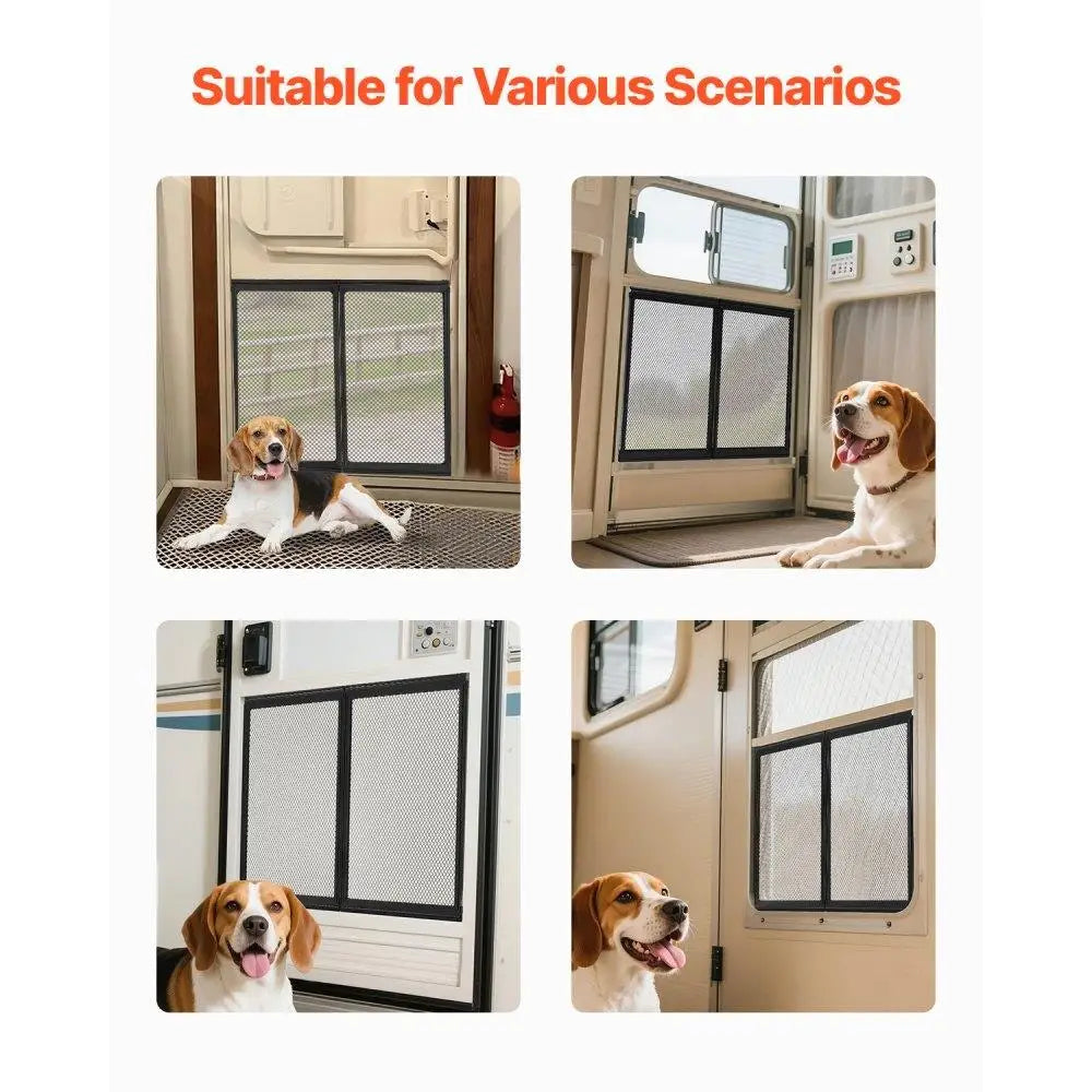 RV Screen Door Protector 22.5 x 20 Inch Easy Install Door Grille for RV Durable Mesh Barrier