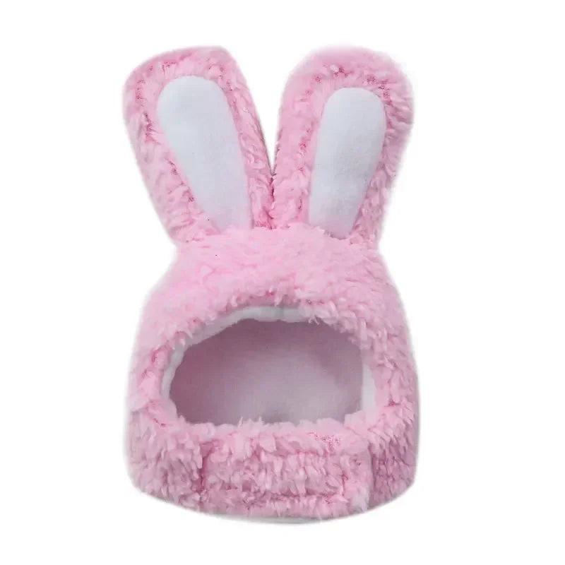 Funny Cat Headgear Cute Rabbit Ears Cap for Cats Warm Plush Pet Hat Christmas Cosplay Props PhotoProp Kitten Headwear Supplies
