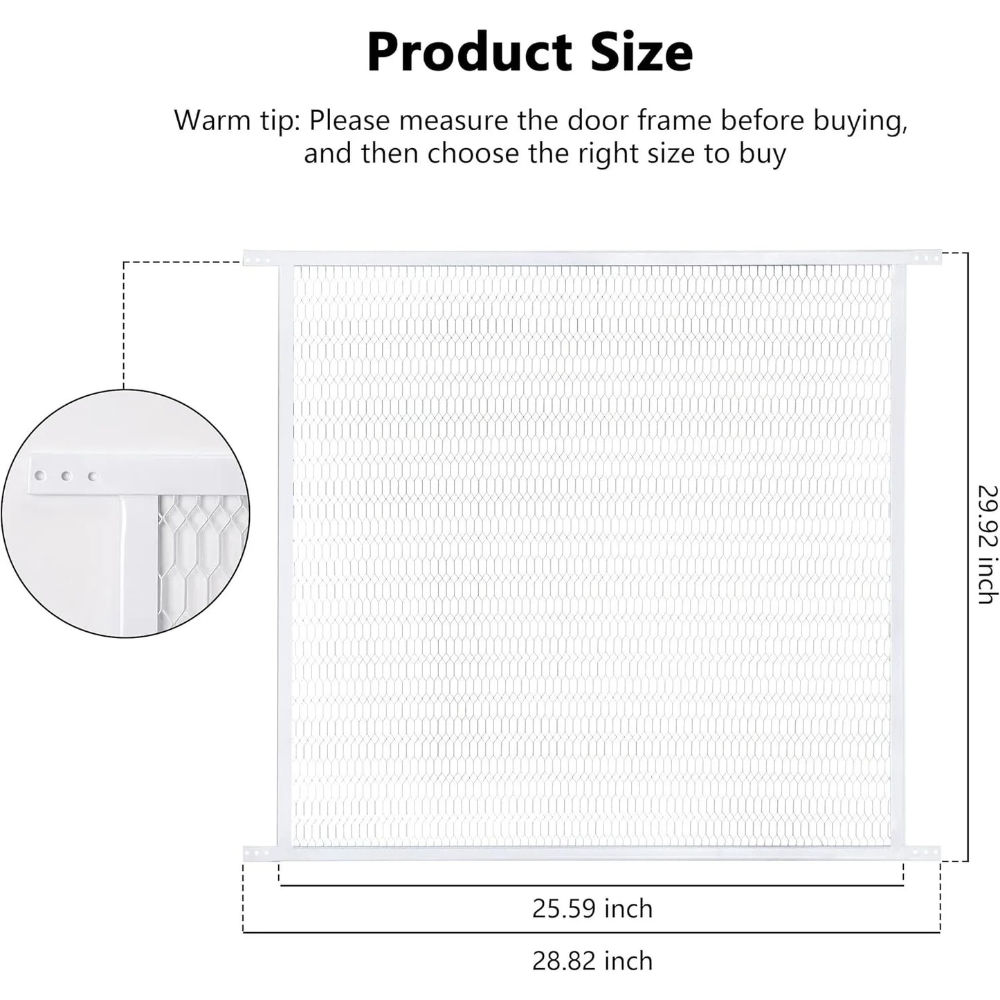 Guardian Steel Pet Grille Screen Door Protector for Dogs Cats Scratch Protector Replacement Guard Pet Proof Rv Screen Door Grill